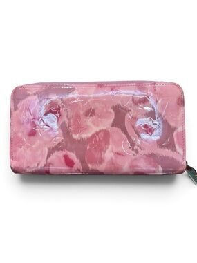 Louis Vuitton Limited Edition Monogram Vernis Ikat Zippy Wallet Rose Velours CA0